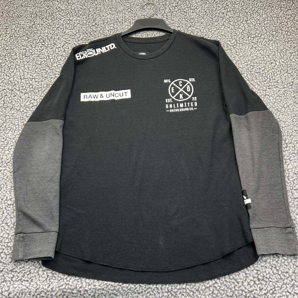 Ecko Unltd Sweatshirt Men XXL‎ Black Pullover Long Sleeve Crew Neck 2XL